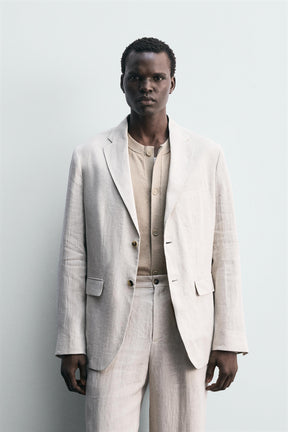 100% LINEN SUIT BLAZER - Image 2