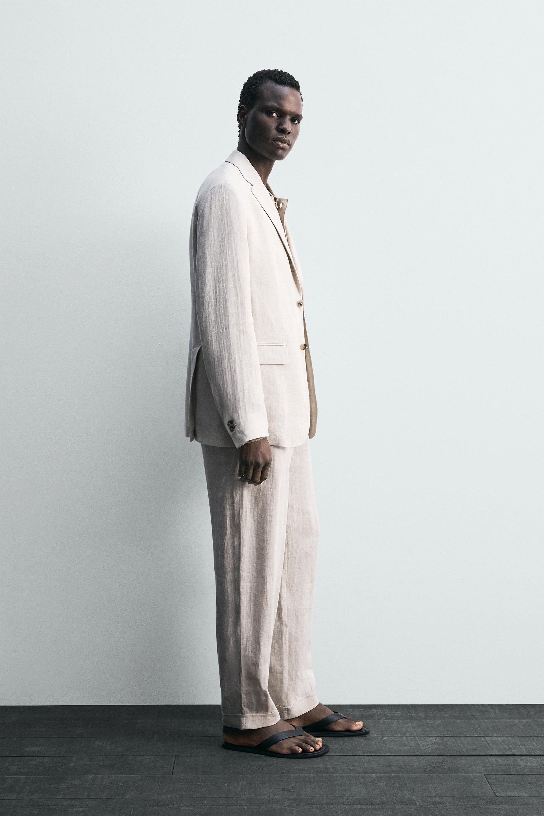 100% LINEN SUIT TROUSERS - Image 4