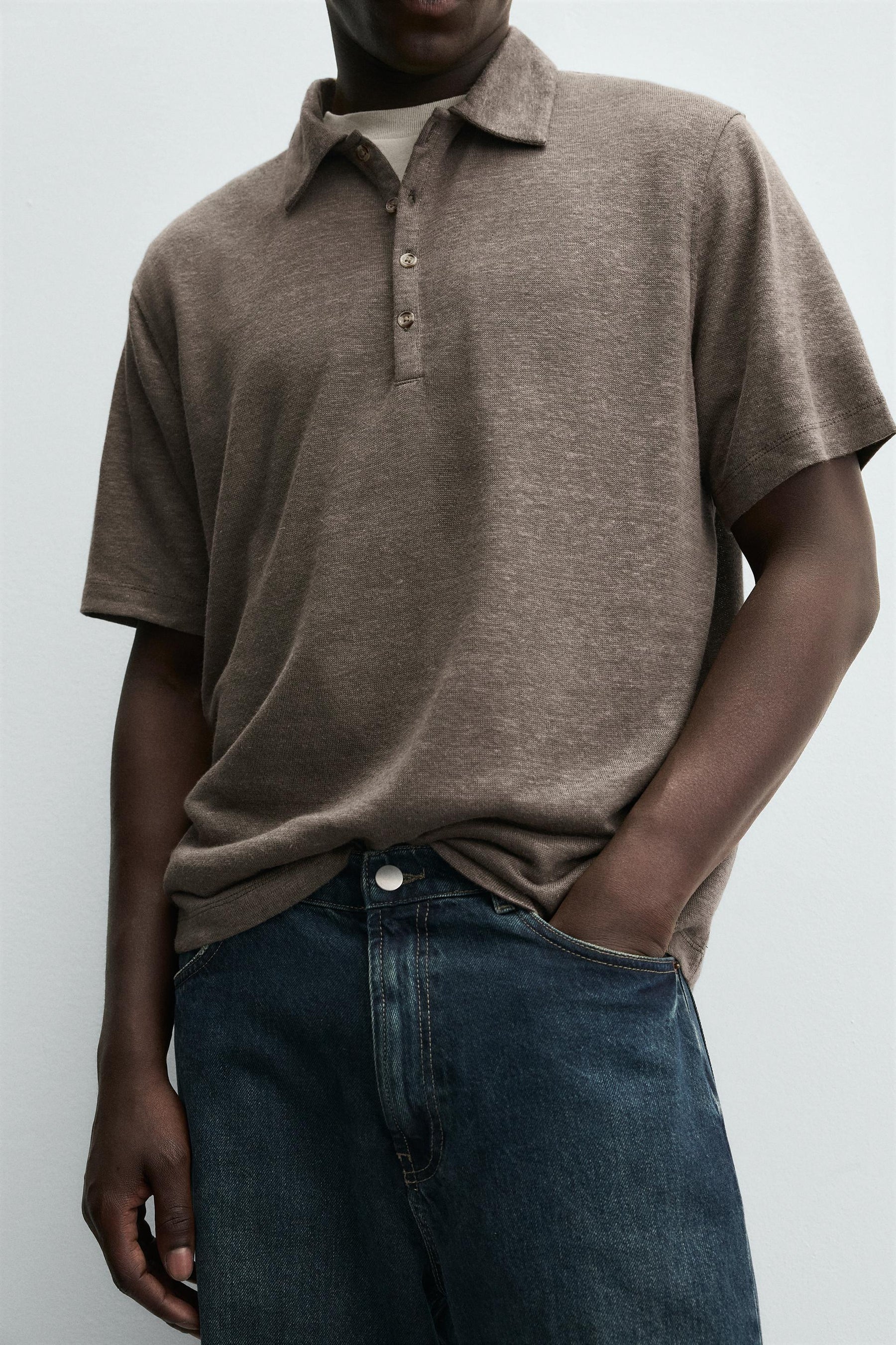 HEMP-VISCOSE POLO SHIRT - Image 5