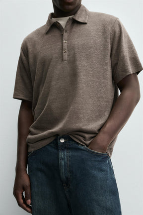 HEMP-VISCOSE POLO SHIRT - Image 5