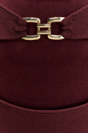 KNIT DRESS WITH CUT-OUT AND METAL DETAIL - Image 6