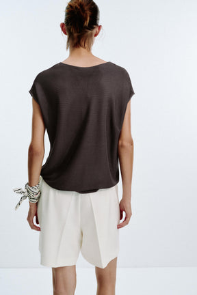 SLEEVELESS RIB KNIT TOP - Image 4