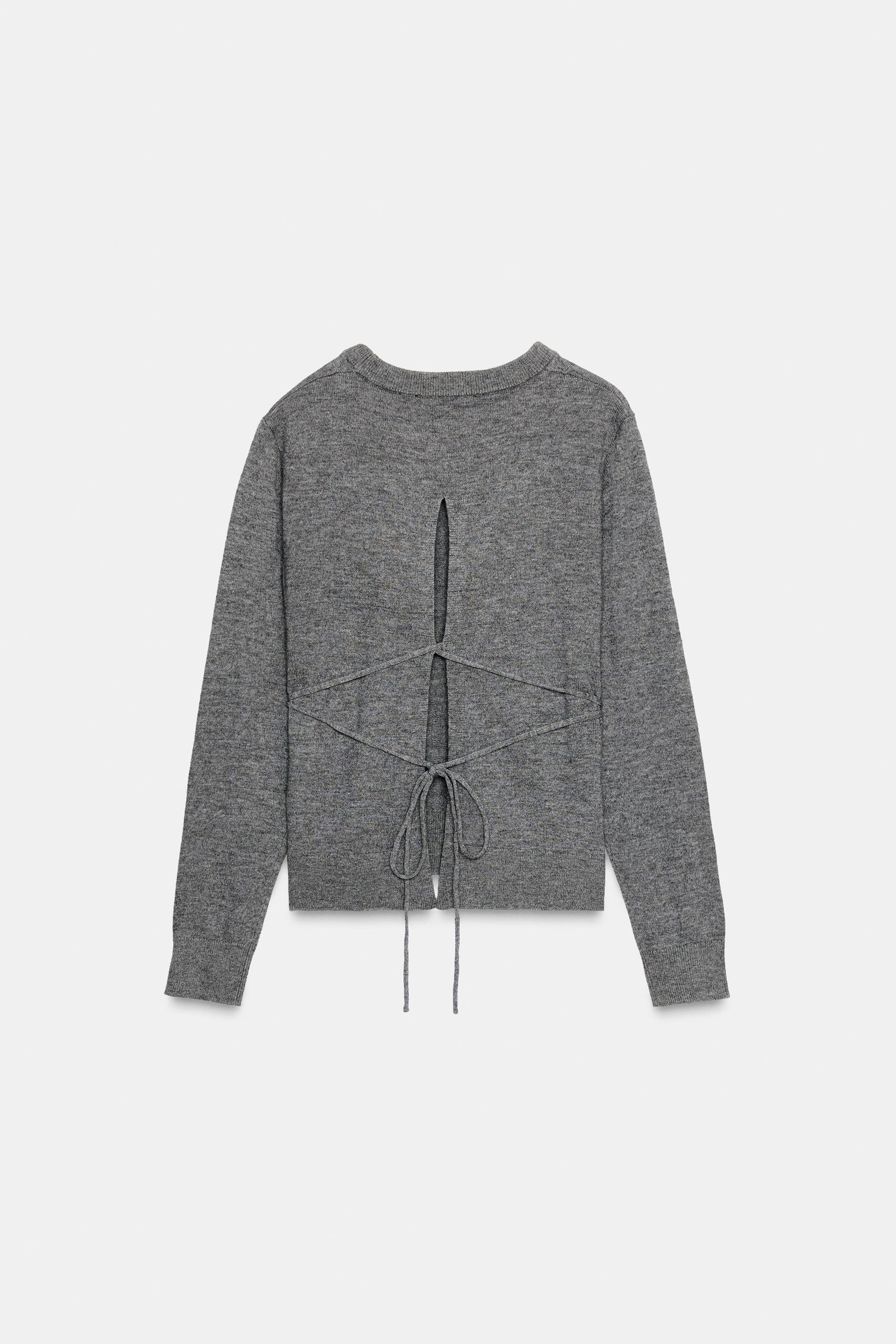 KNIT JUMPER WITH LACE-UP OPEN BACK - Image 6