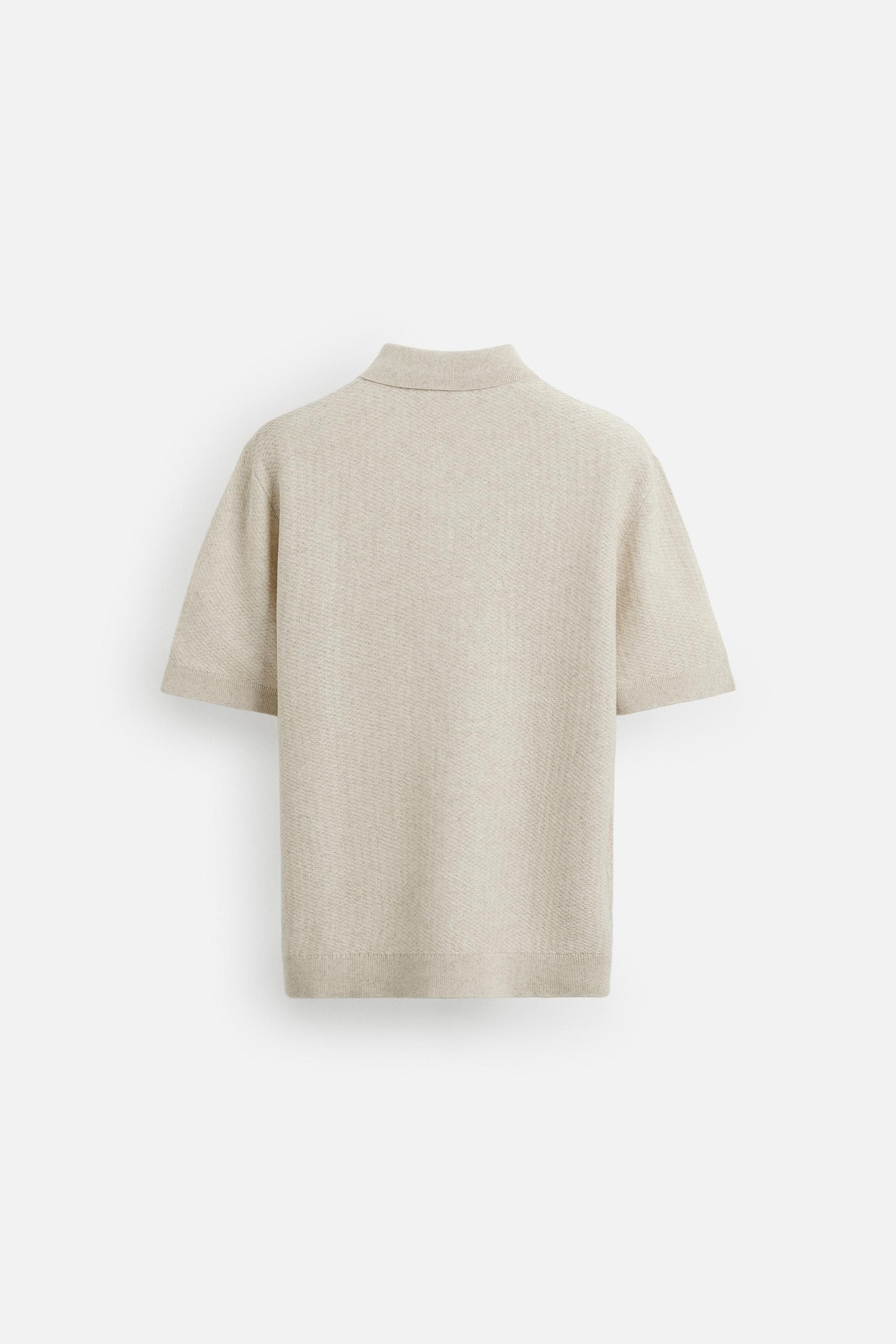 TEXTURED KNIT POLO SHIRT - Image 7