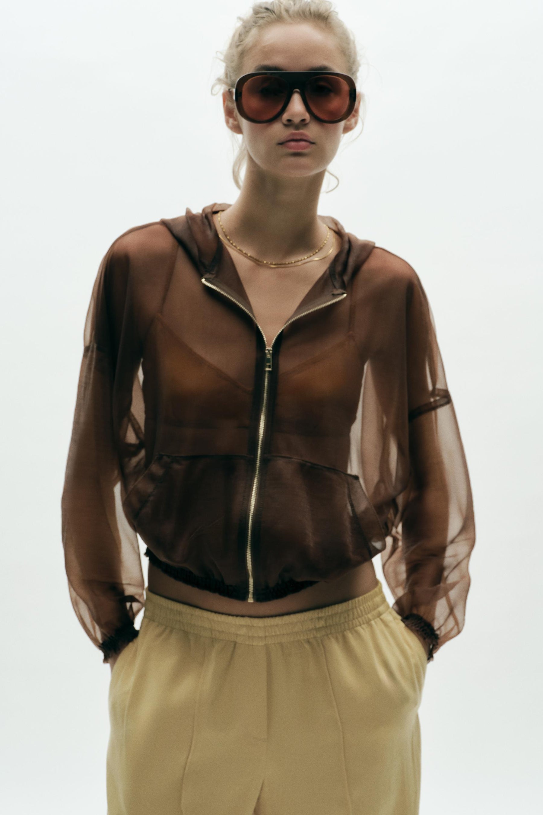 HOODED ORGANZA JACKET - Image 4