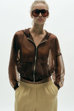 HOODED ORGANZA JACKET - Image 4