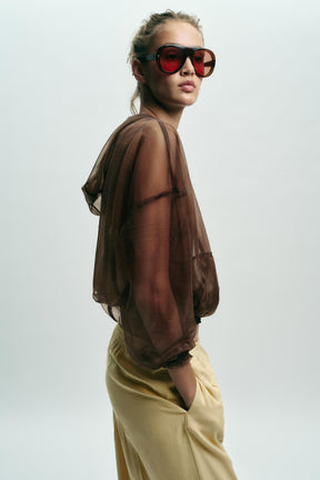HOODED ORGANZA JACKET - Image 6