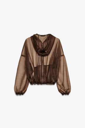 HOODED ORGANZA JACKET - Image 9