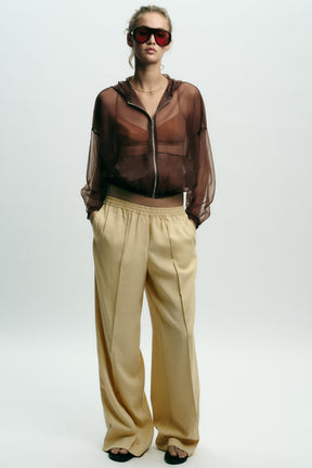 HOODED ORGANZA JACKET - Image 1