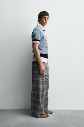 WIDE-LEG CHECK TROUSERS HARRY LAMBERT FOR X DISNEY - Image 4