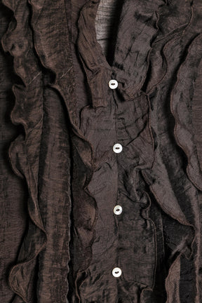 Ruffled Semi-Sheer Top