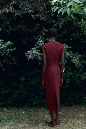 GOLD APPLIQUÉ MIDI DRESS - Image 5