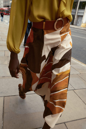 PRINTED POPLIN SKIRT