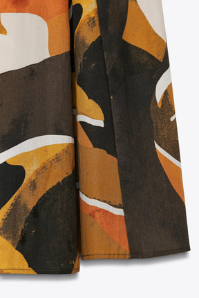 PRINTED POPLIN SKIRT