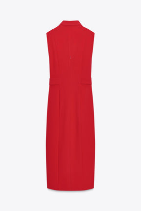 CREPE MIDI FITTED DRESS - Image 6