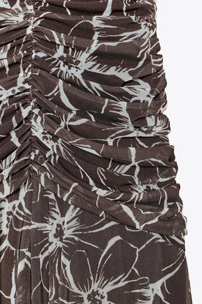 HALTER PRINTED TULLE MAXI DRESS - Image 9