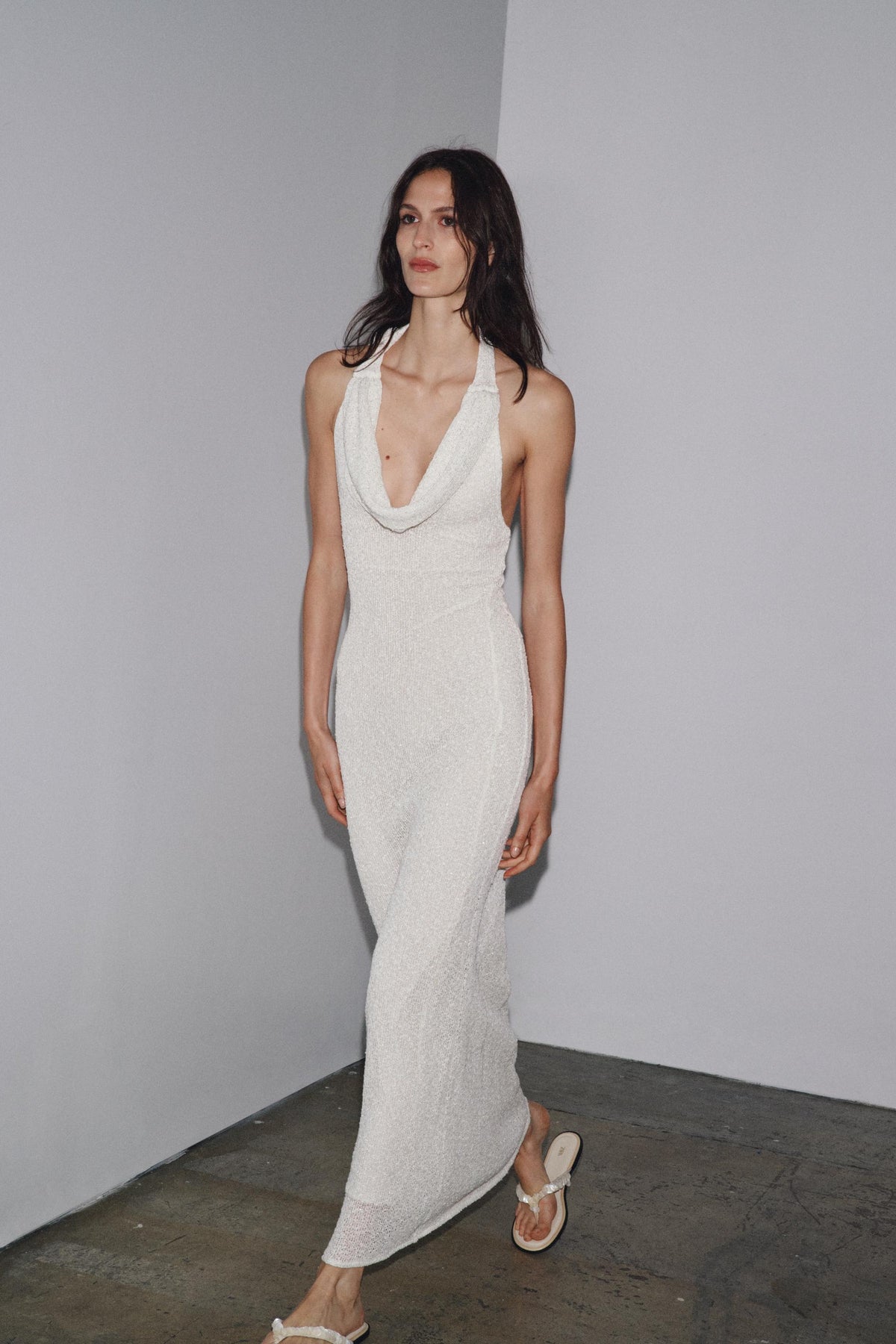 RUSTIC DRESS WITH SCARF - Image 1