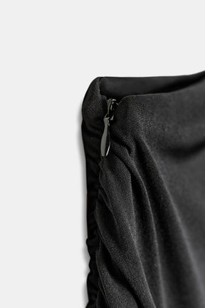 SHORT DRAPED SHIMMER DRESS - Image 7