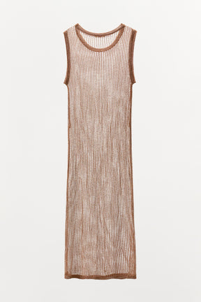 METALLIC THREAD MESH DRESS - Image 4