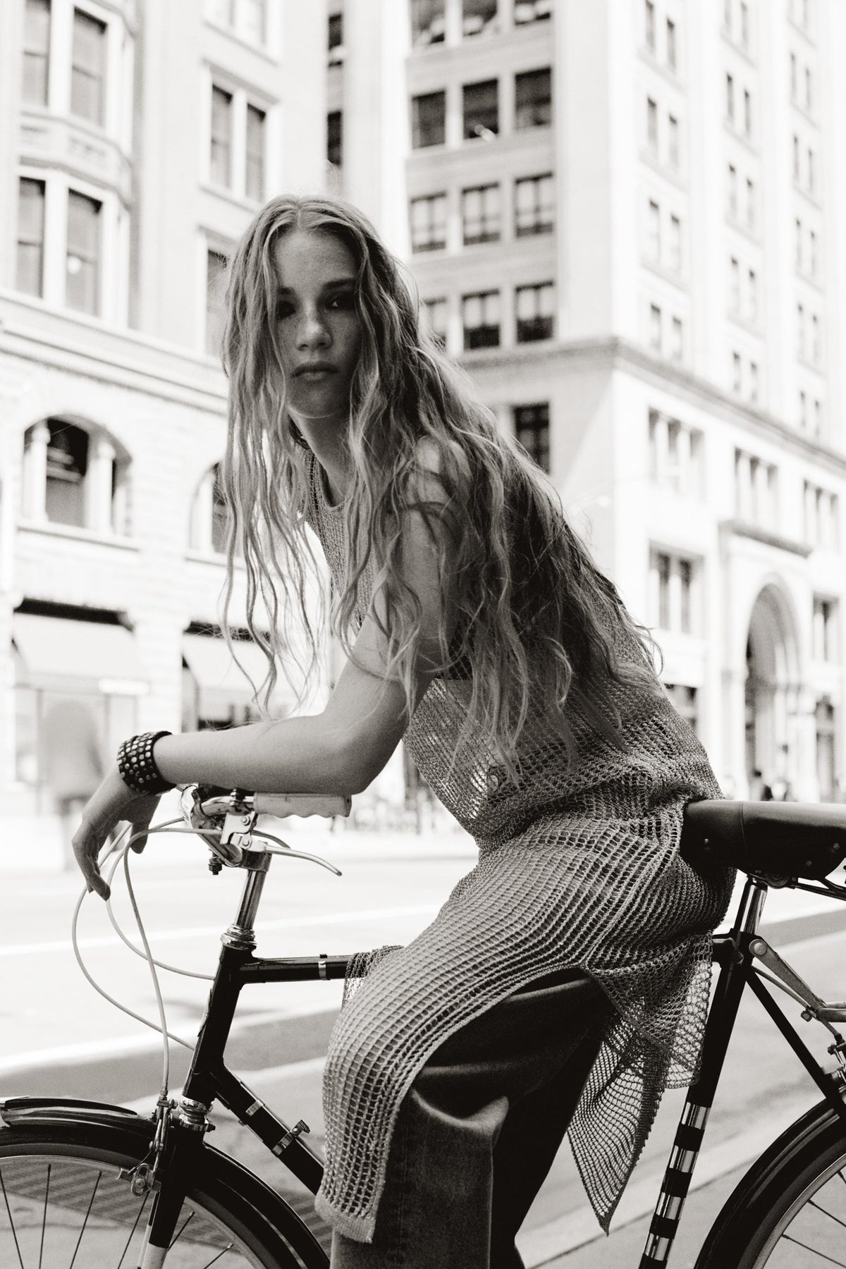 METALLIC THREAD MESH DRESS - Image 1