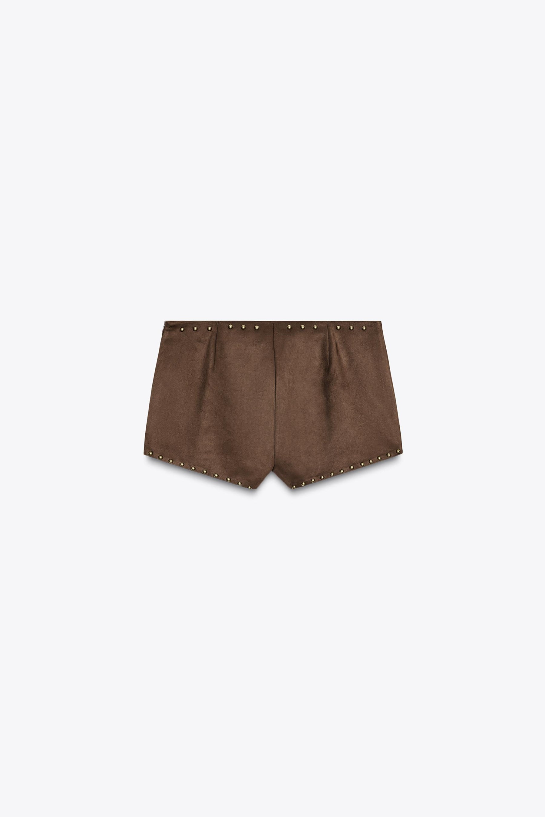 FAUX SUEDE STUD SHORTS