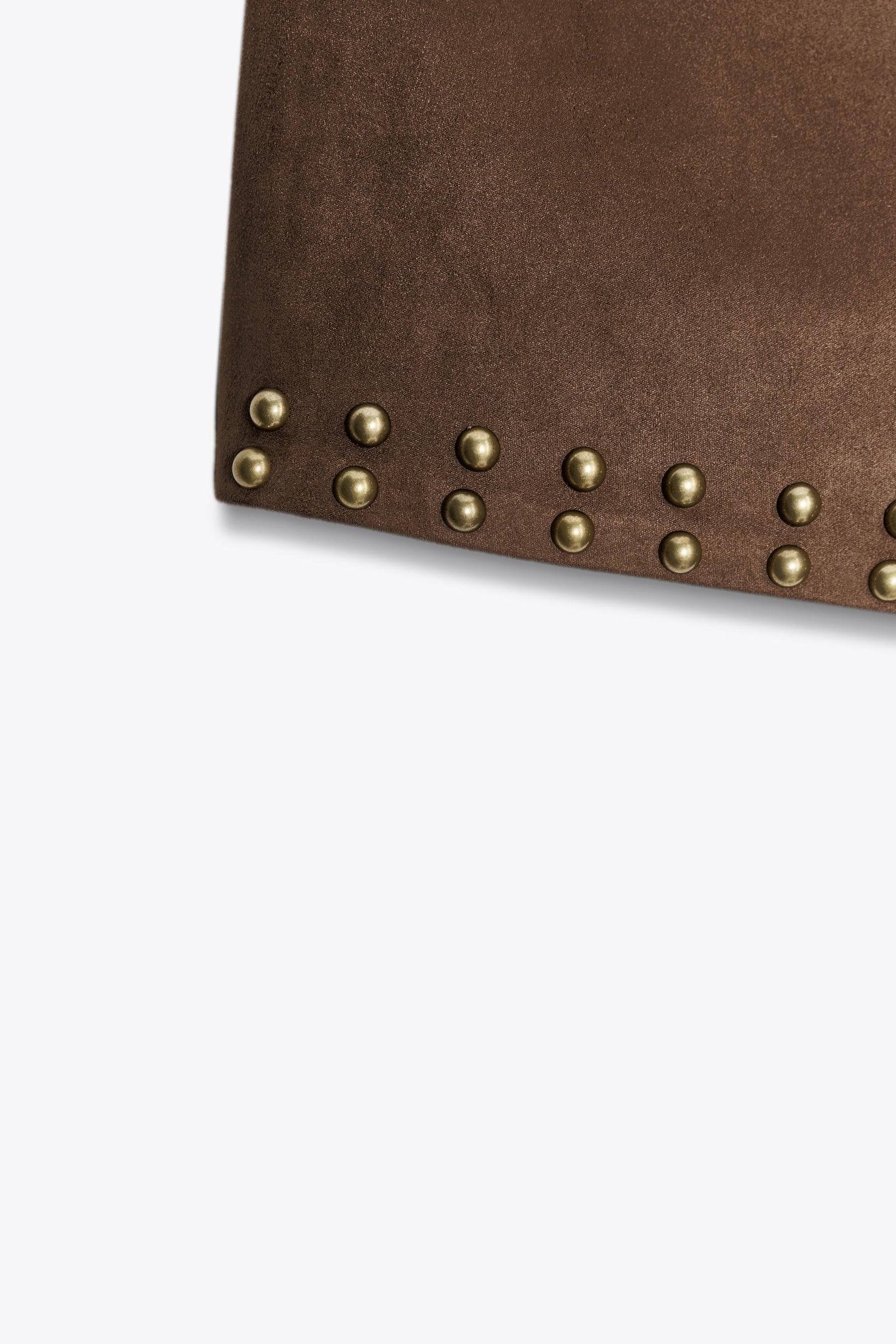 FAUX SUEDE STUD SHORTS