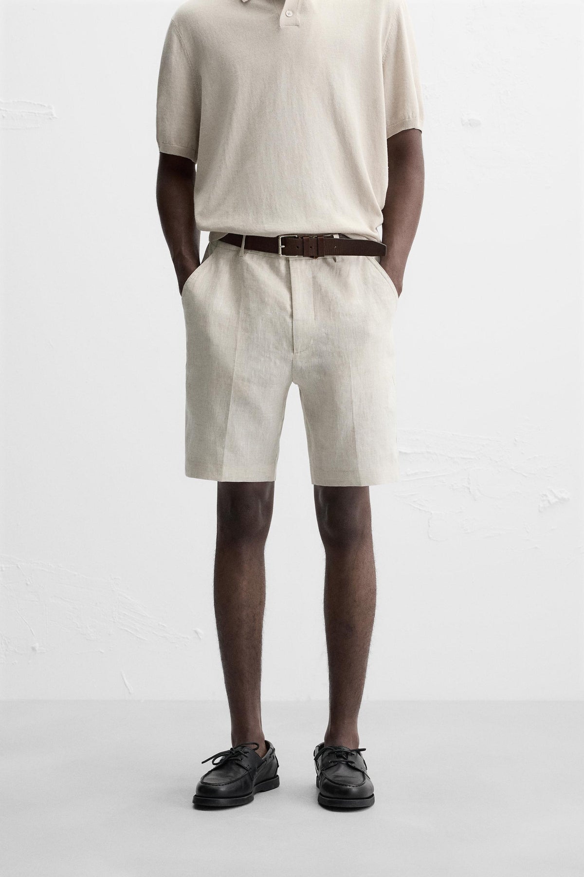 LINEN/COTTON BERMUDA SHORTS - Image 2