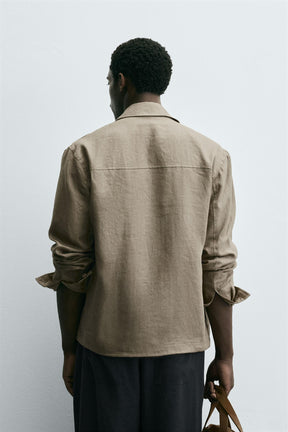 100% LINEN OVERSHIRT - Image 3