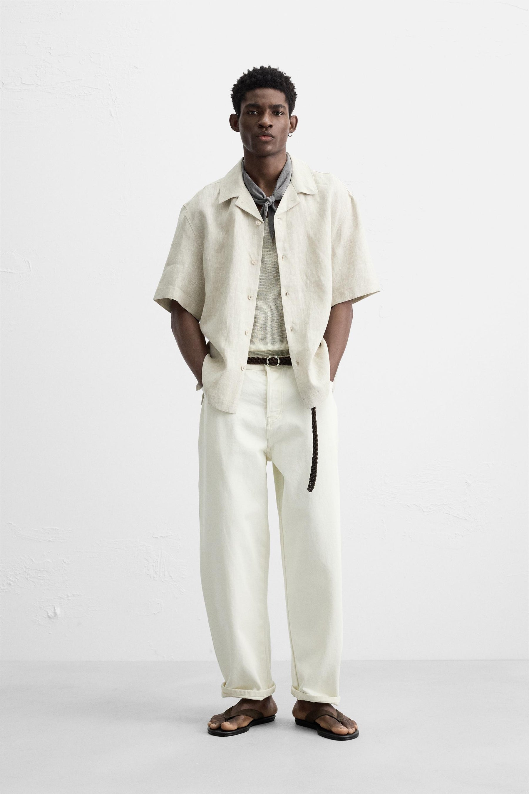 RELAXED FIT LINEN SHIRT - Image 1