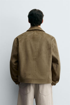FAUX SUEDE REGULAR FIT JACKET - Image 3