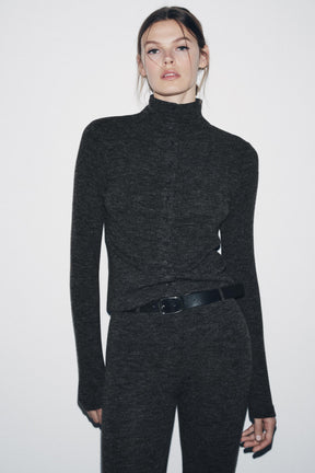 SOFT HIGH NECK JACKET - Image 2