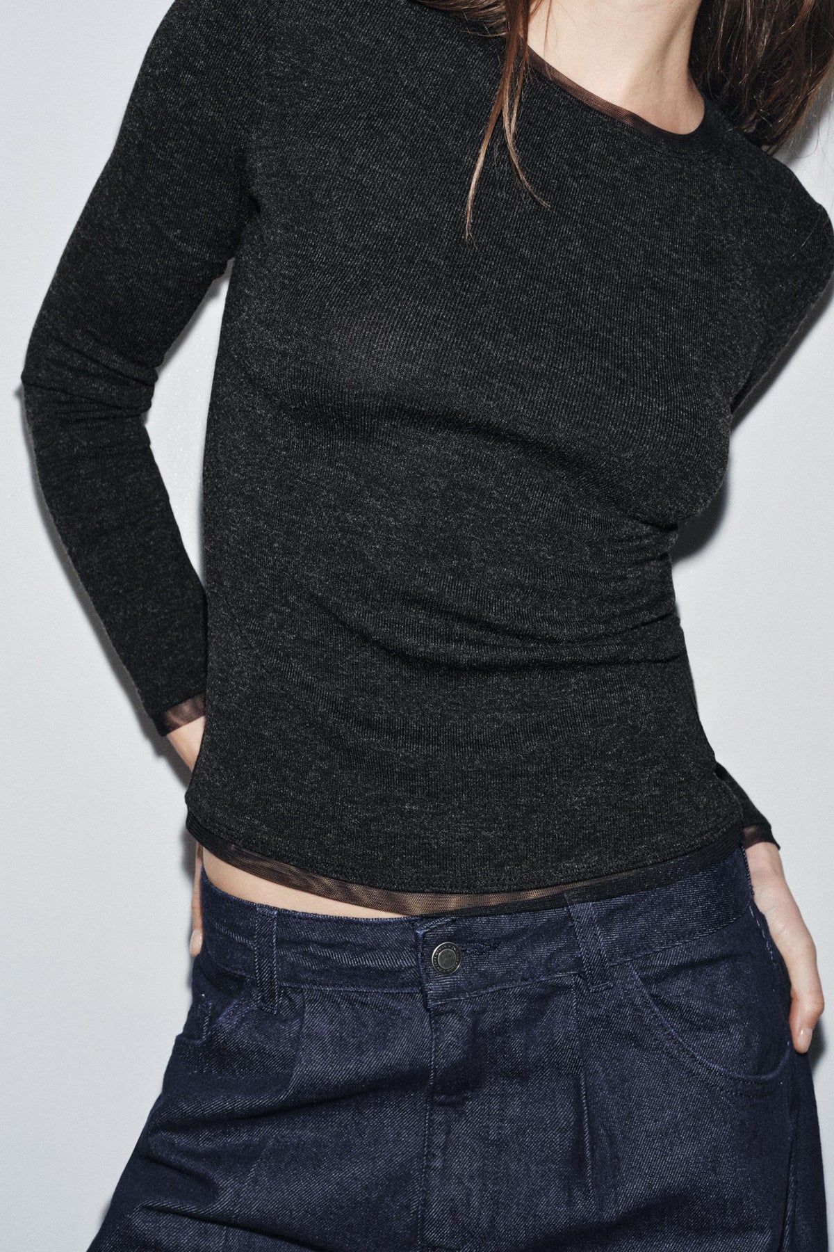 Tulle-Trimmed T-Shirt