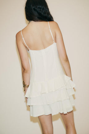 RUFFLED CHIFFON SHORT DRESS - Image 5