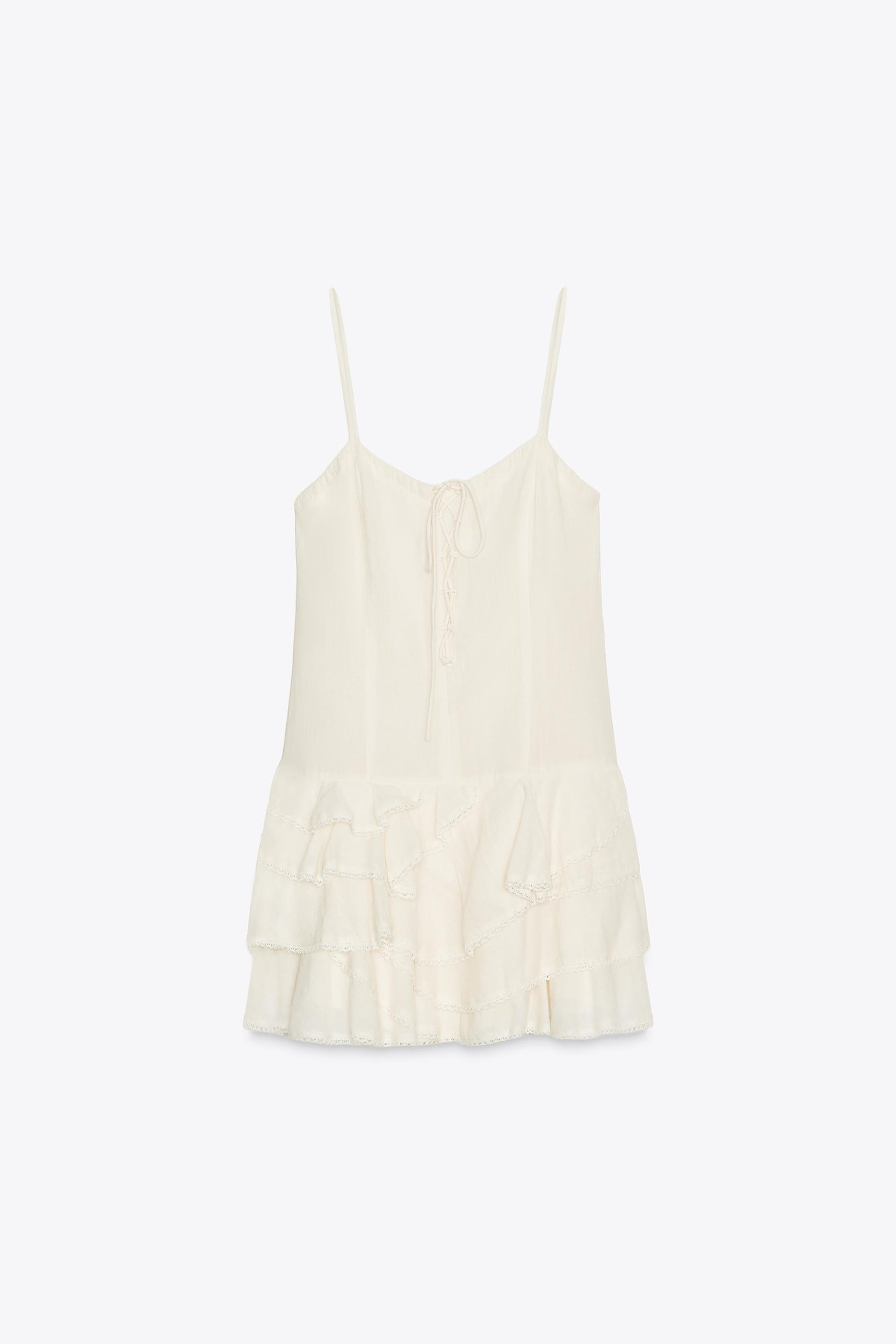 RUFFLED CHIFFON SHORT DRESS - Image 6