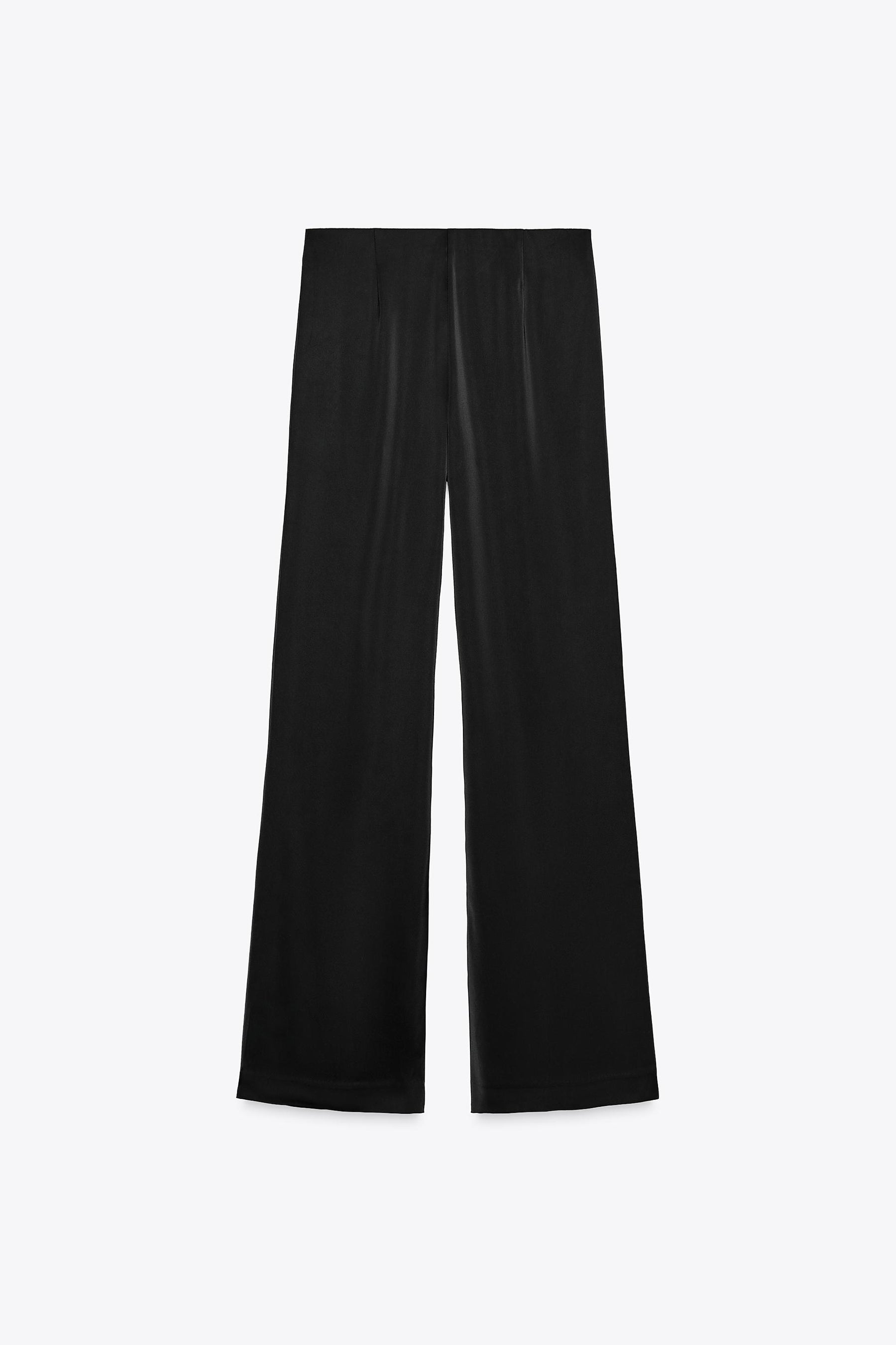 Satin High-Waist Trousers