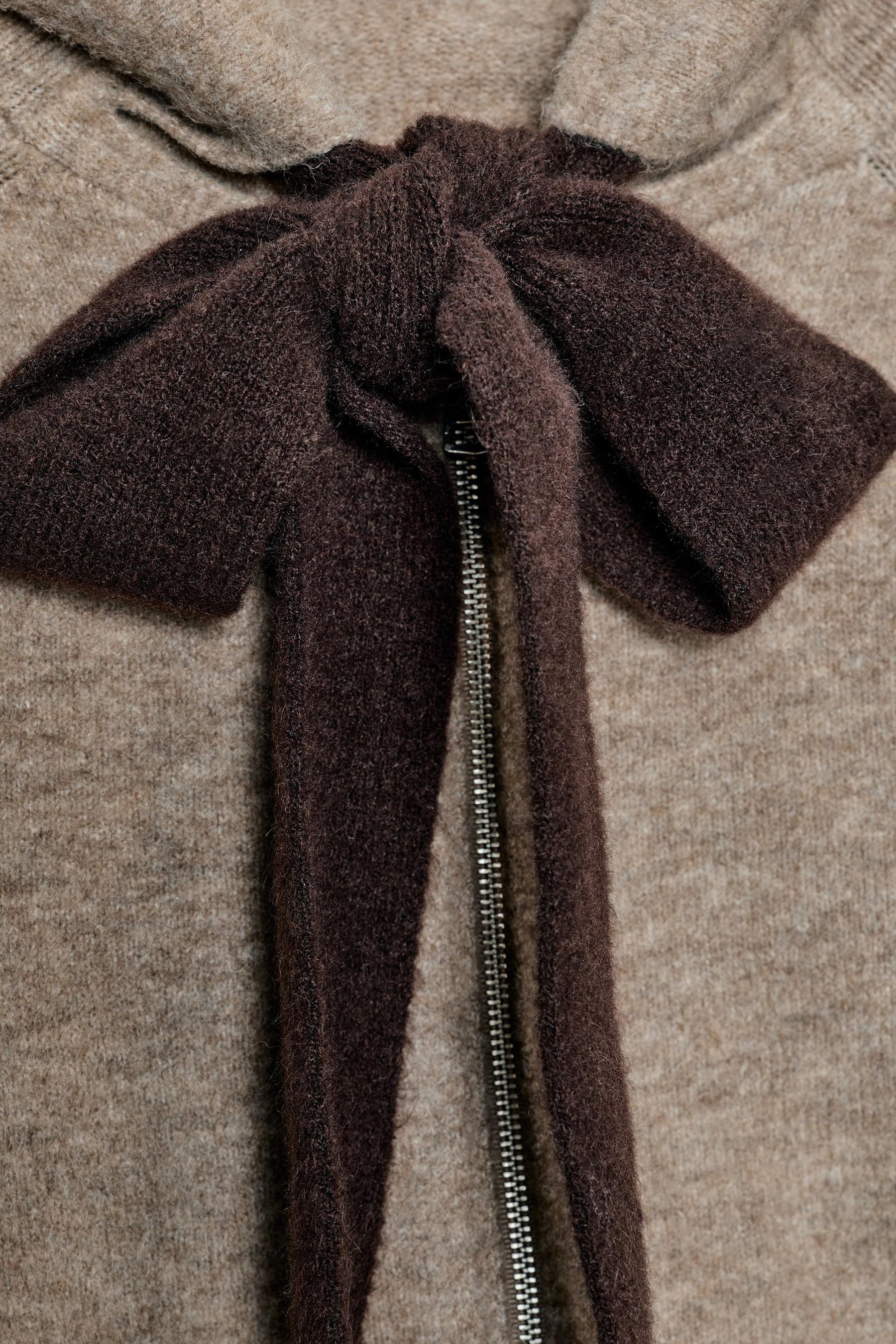 Bow-Detailed Knit Cardigan