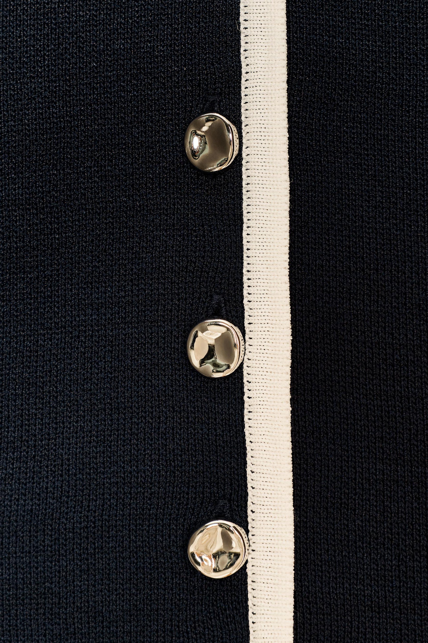 CONTRAST LAPEL SHORT SLEEVE KNIT JACKET - Image 5