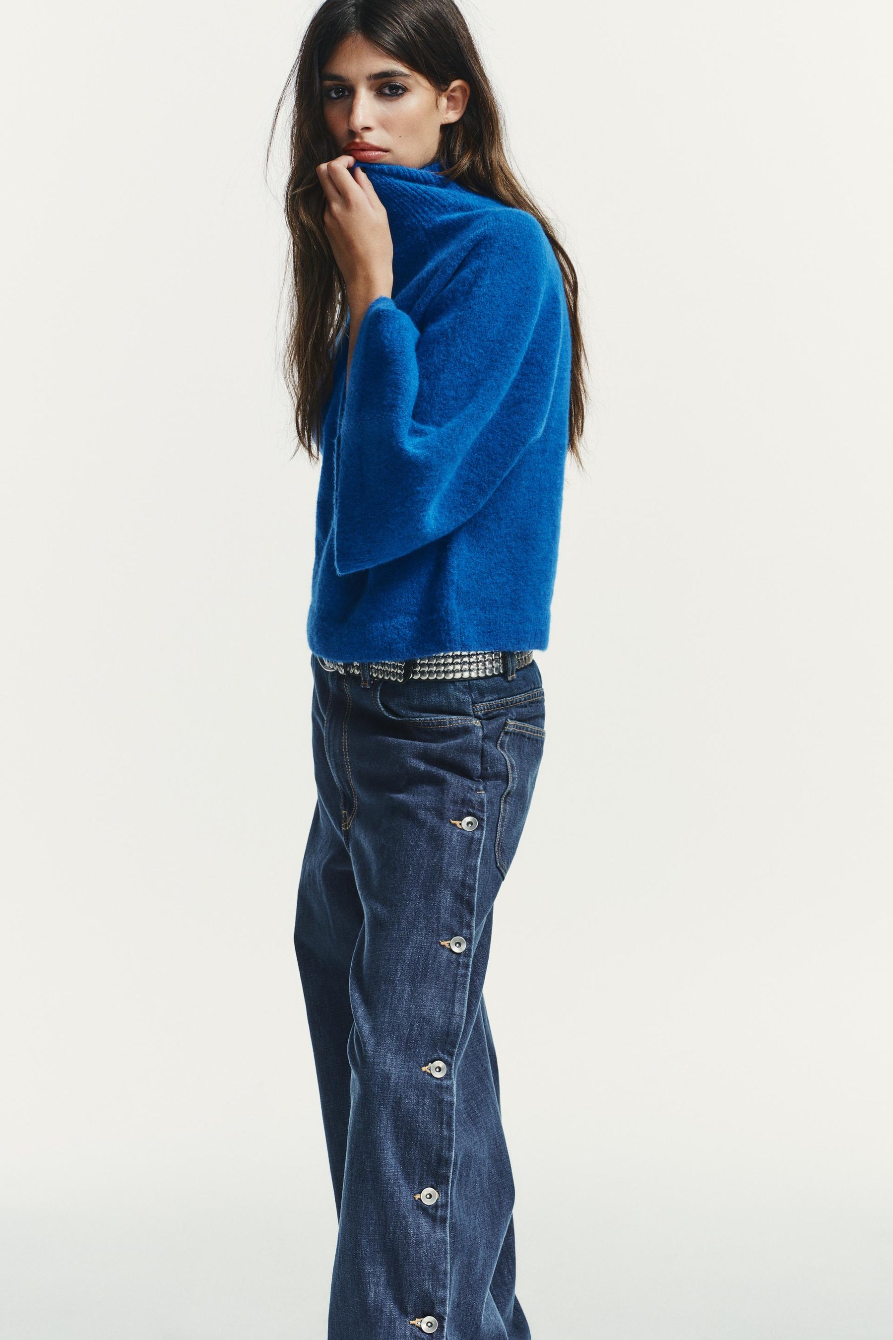 WIDE-SLEEVED KNIT JUMPER