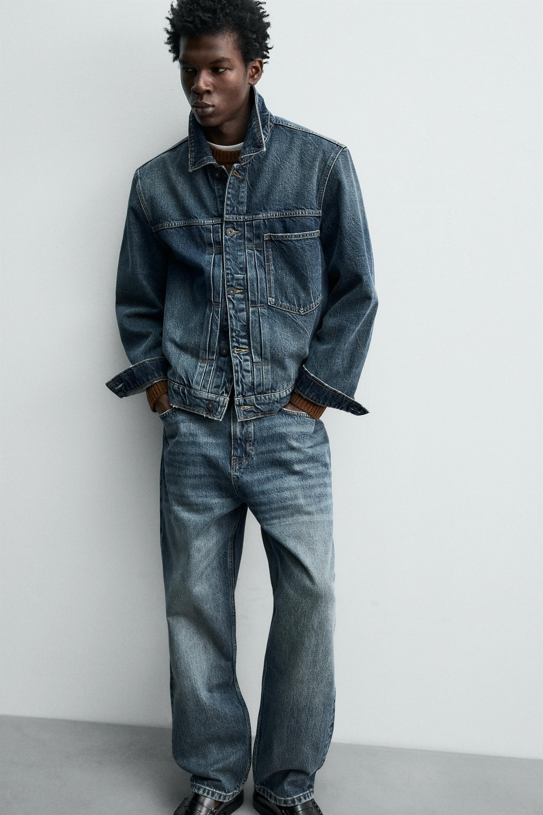 PLEATED DENIM JACKET - Image 6