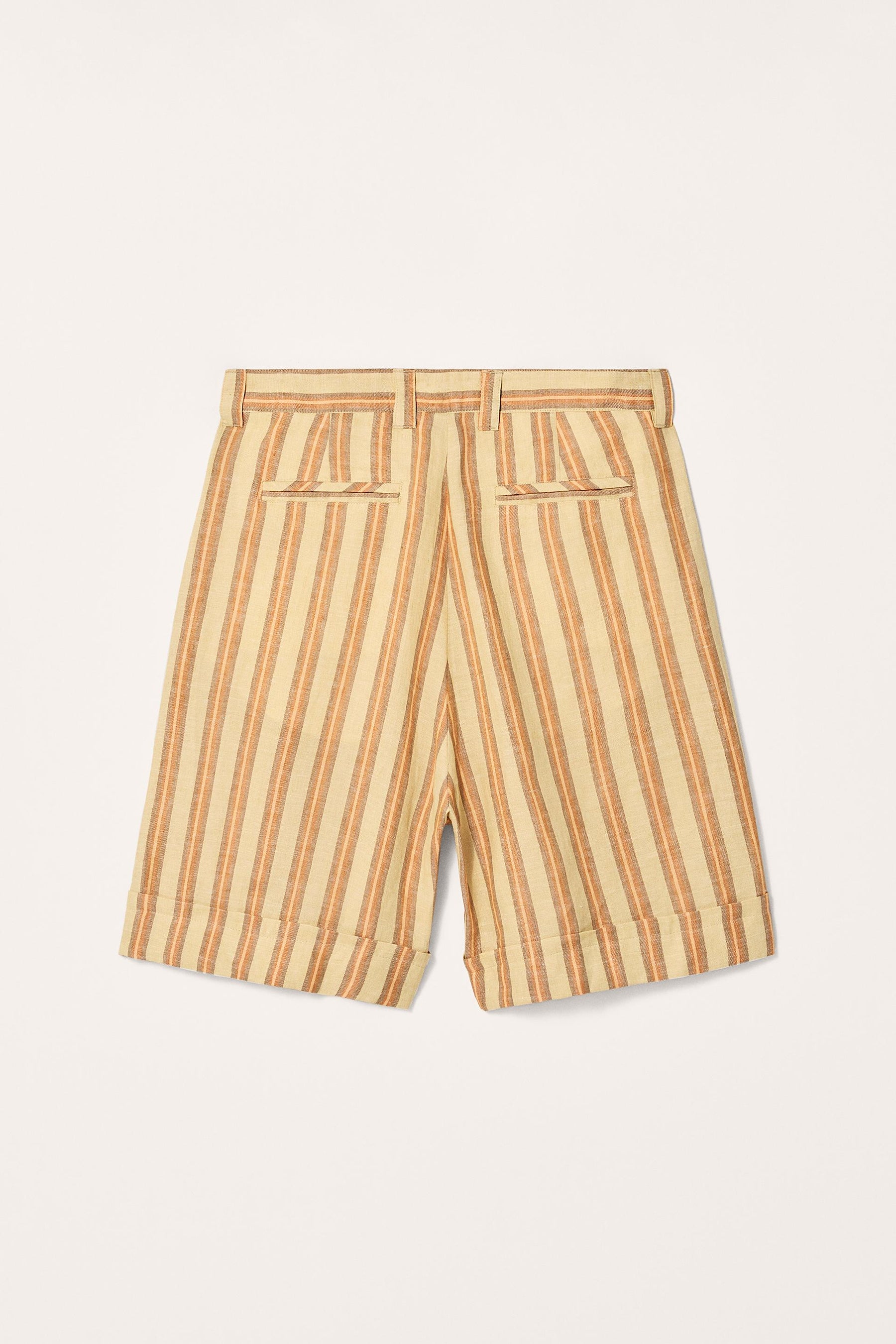 LIMITED EDITION STRIPED LINEN BERMUDA SHORTS - Image 5