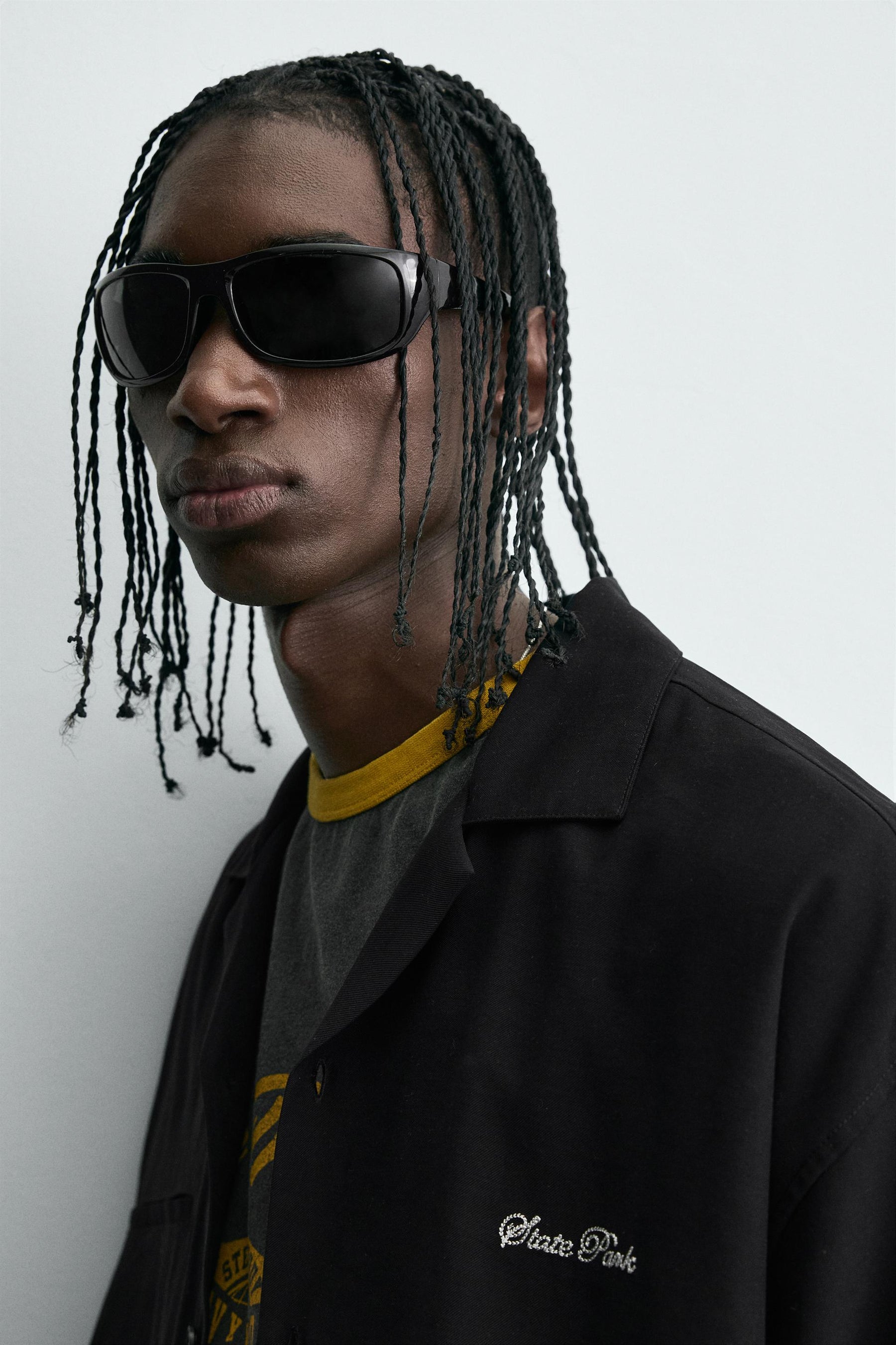 EMBROIDERED TEXT FLOWING SHIRT - Image 5