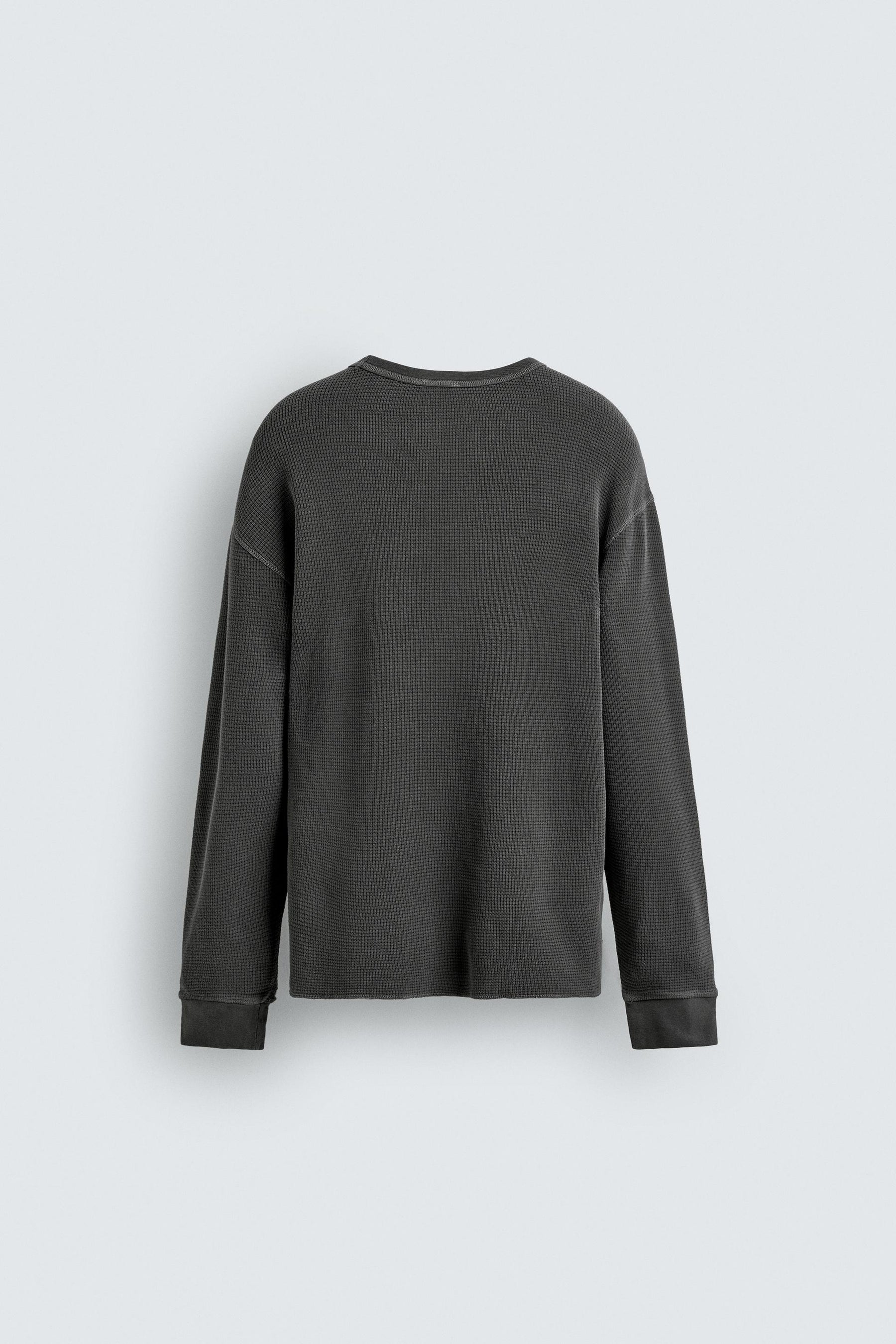 WASHED WAFFLE-KNIT T-SHIRT - Image 8