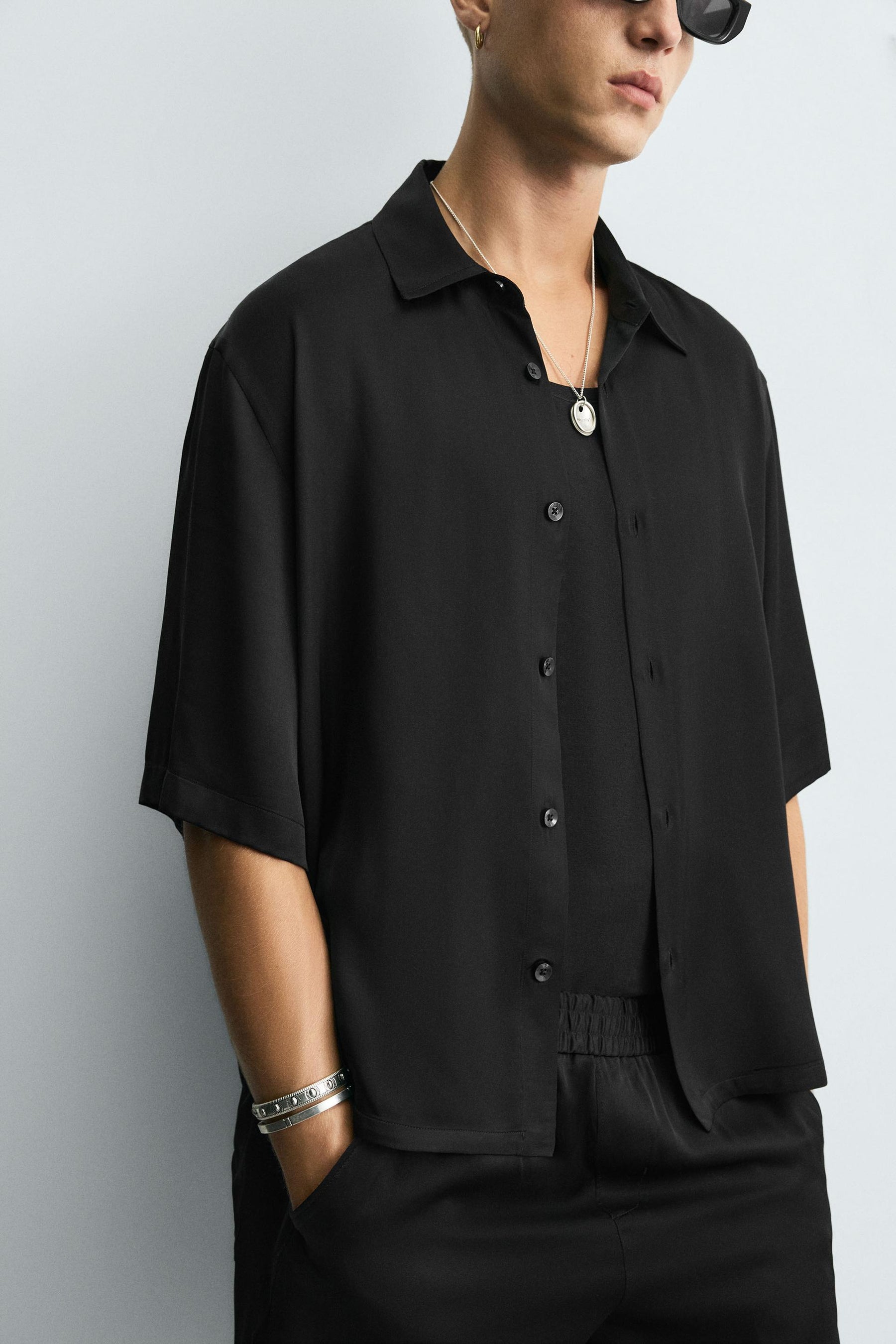 SATIN RELAXED FIT SHIRT - Image 6