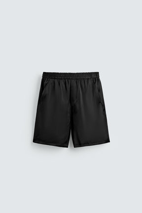 RELAXED FIT SATIN BERMUDA SHORTS - Image 7
