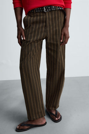 STRIPED BALLOON FIT TROUSERS - Image 4