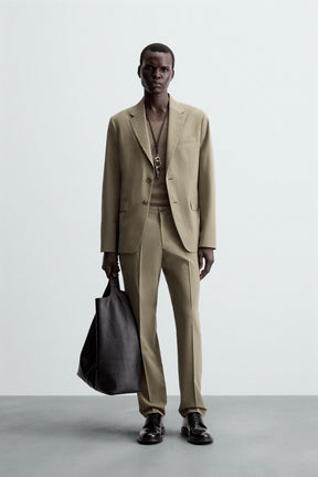 TEXTURED SUIT BLAZER - Image 1