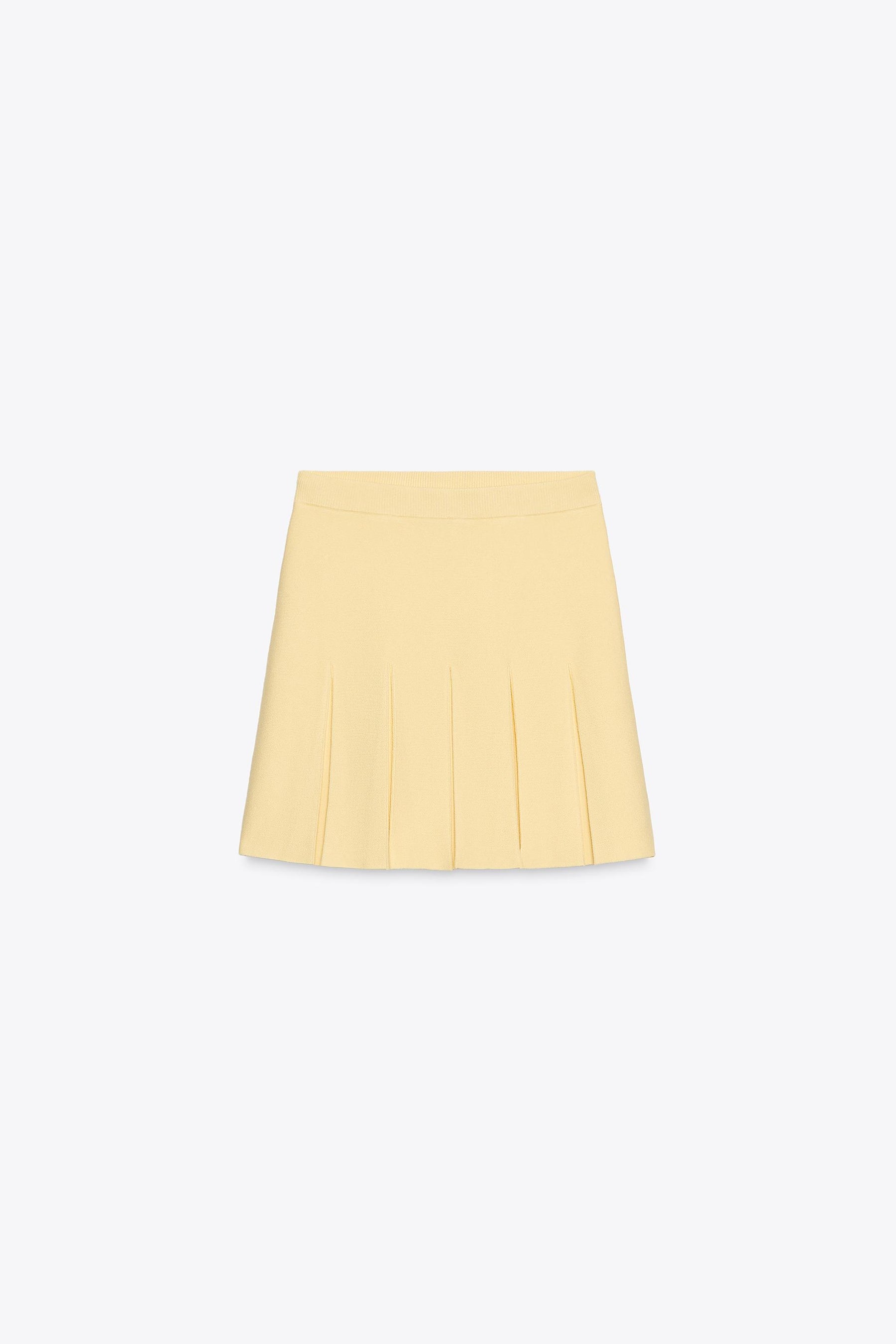 PLEATED KNIT MINI SKIRT - Image 6