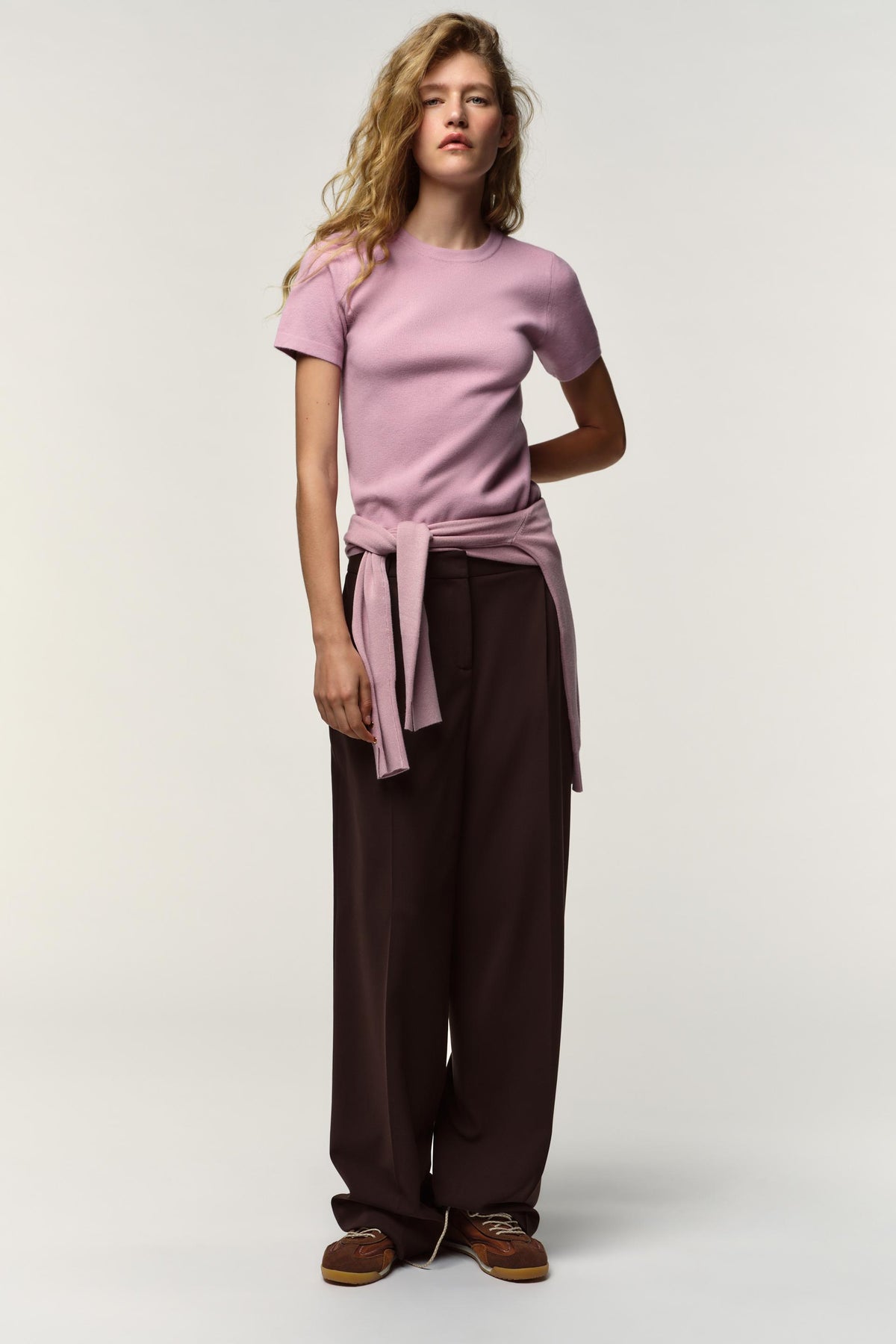 SHORT SLEEVE SOFT-TOUCH KNIT JUMPER - Image 1