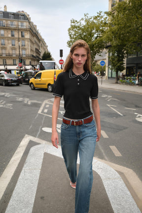 Knit Polo Shirt with