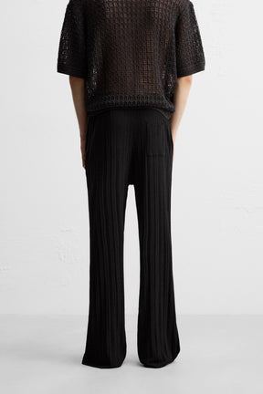 TEXTURED KNIT TROUSERS - Image 3